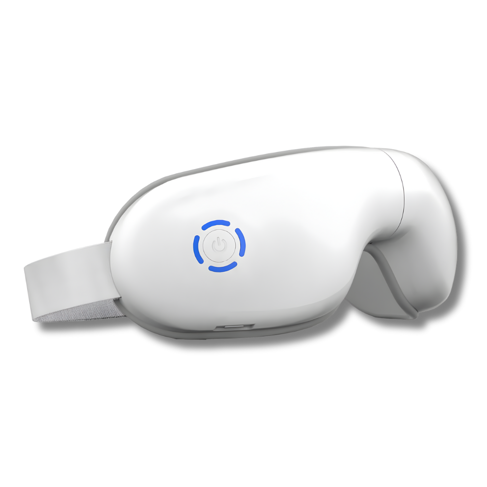 Opvarmet øjenmassageapparat – 5 tilstande til lindring af øjenbelastning, mørke rande og bedre søvn