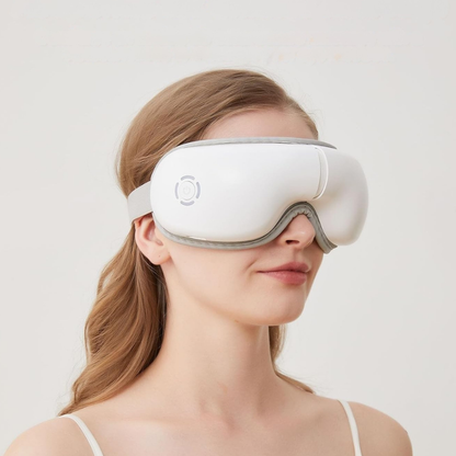 Opvarmet øjenmassageapparat – 5 tilstande til lindring af øjenbelastning, mørke rande og bedre søvn