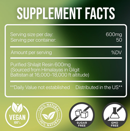 Naturlig Shilajit-harpiks