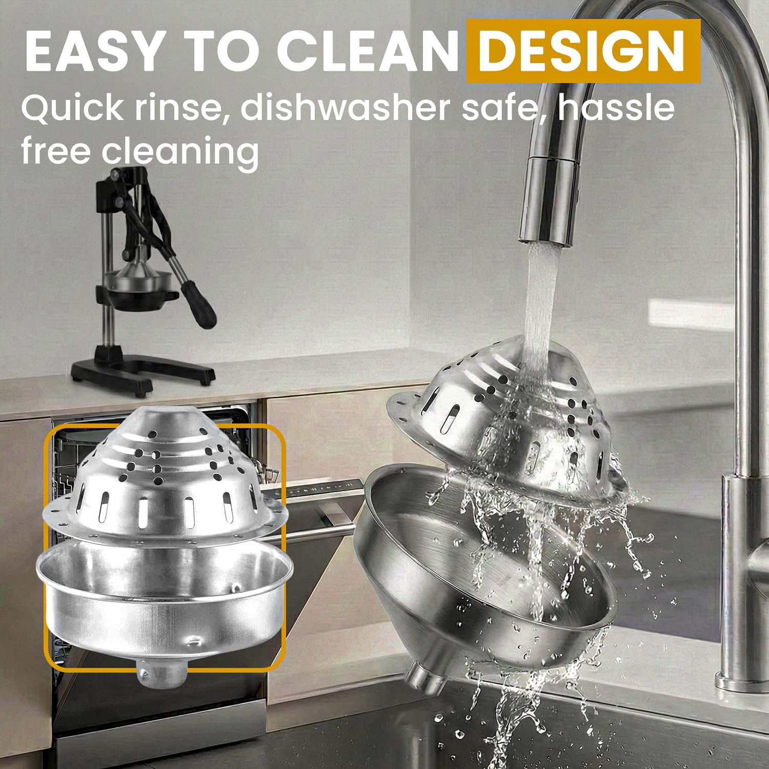 FENEIX Heavy-Duty Cast Iron Manual Citrus Juicer - Gray - product image 5