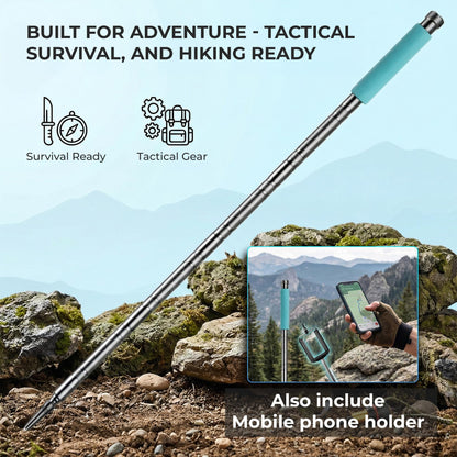 FENEIX 8-Section Collapsible Aluminum Hiking Stick - Luminous Handle - product image 5