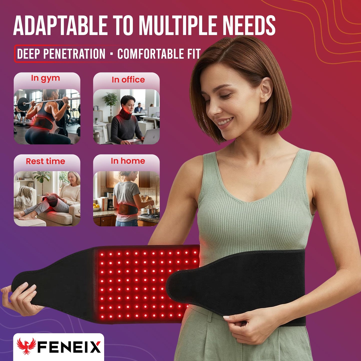 FENEIX Red Light Therapy Belt for Body - 660nm/850nm - product image 7