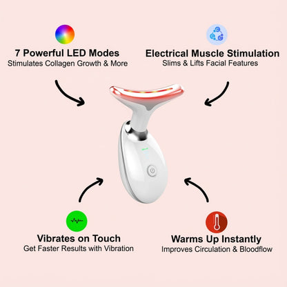 Multifunktionel 7-i-1 ansigts- og nakkemassageapparat